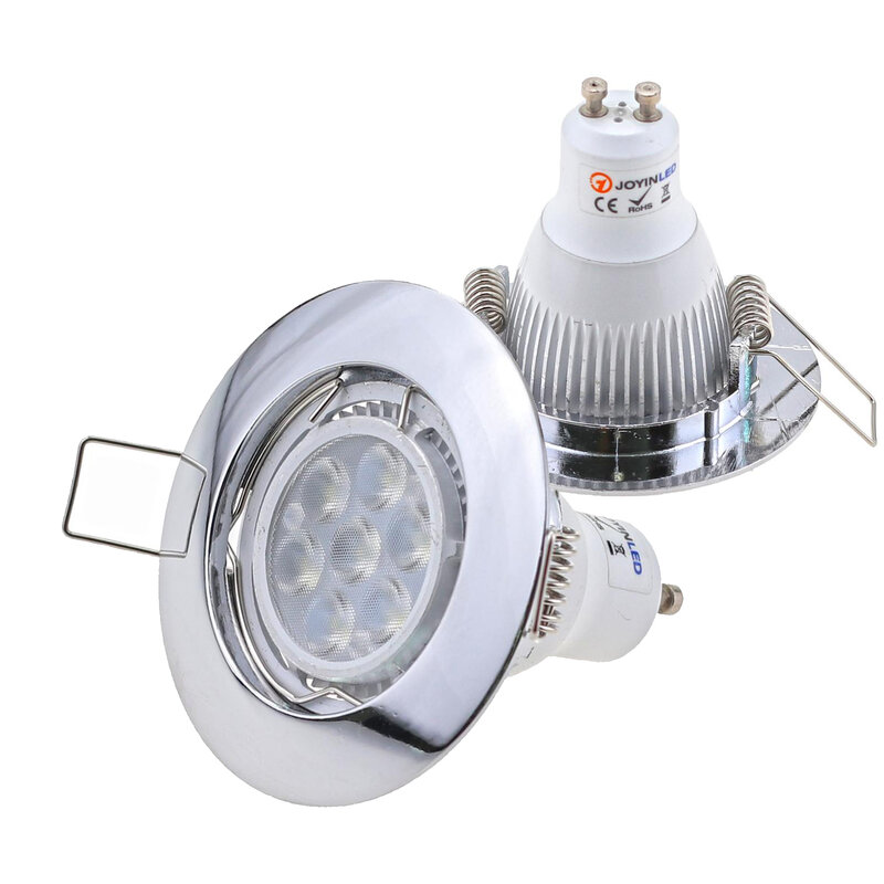 Round Ceiling Spotlight LED Ceiling Downlight Mounting Frame GU10/MR16 Bulb Holder Spot Lighting Fitting Fixture
