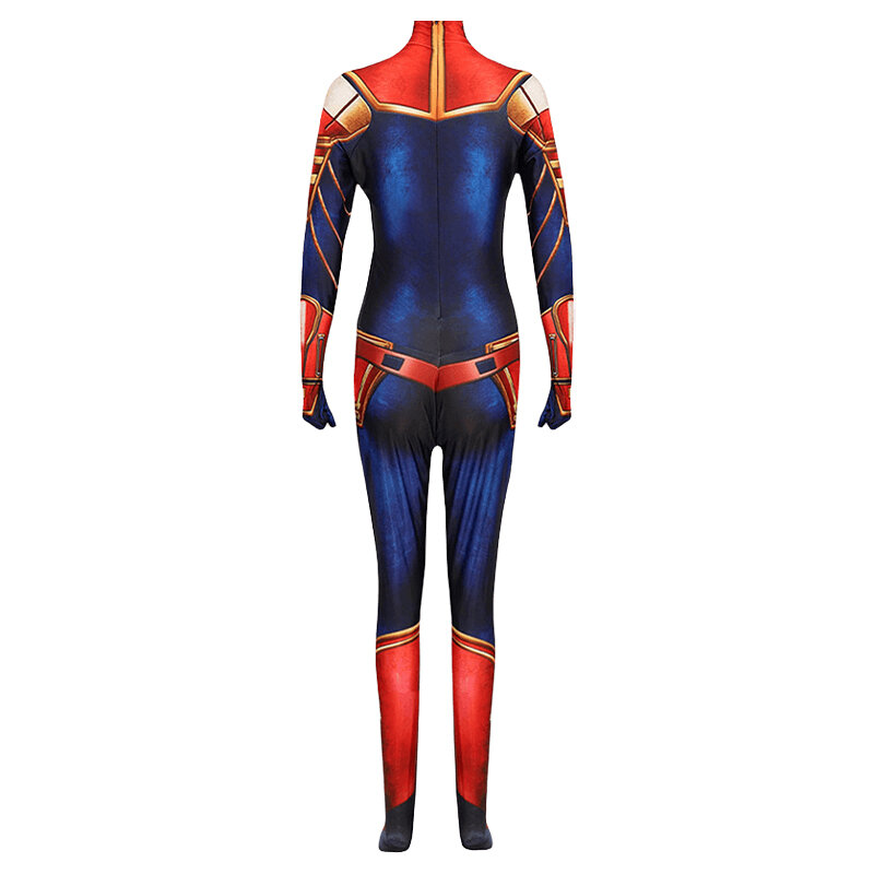 Kapitan cud przebranie na karnawał film Avengers superbohater Carol Danvers Cosplay body kombinezon kostium na Halloween dla kobiet