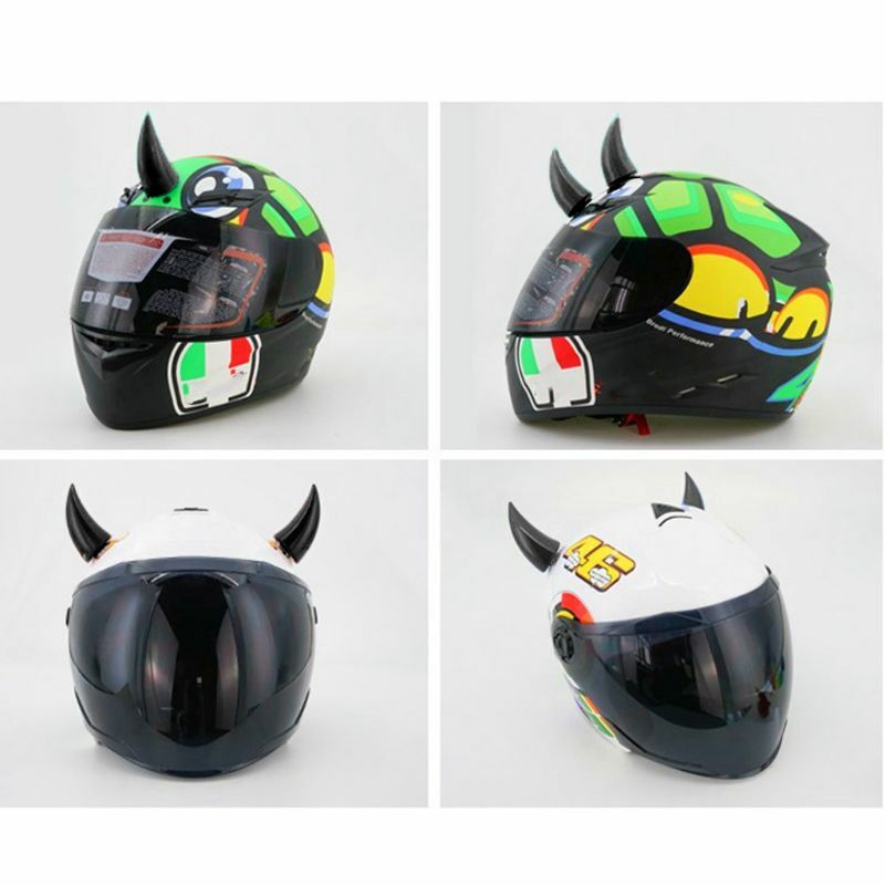 Cool pegatina para casco casco decorativo cuerno accesorios para casco bicicleta