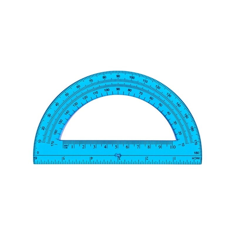 5Pcs Clear Plastic Protractor 180 Degrees Protractors 6Inch Protractors for School Office Geometry Drafting Drawing