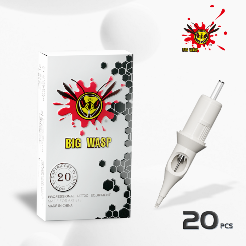 20Pcs BIGWASP PRO RL aghi per cartucce per tatuaggi selezionati macchina per trucco permanente Sterile penna rotante aghi per cartucce con rivestimento rotondo