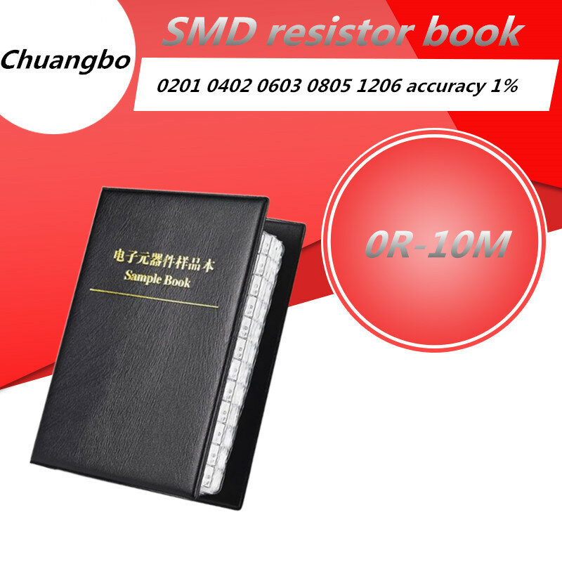 0201 0402 0603 0805 1206 1% Resistor SMD Sample Book Kit sortido 10K 100K 22K 1K 1R 100R 220R 470R 510R 4250PCS 8500PCS 8850PCS