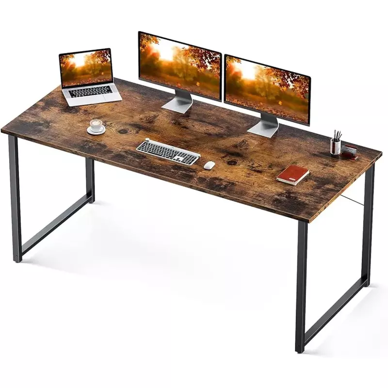 Компьютерный стол для дома 63 дюйма, стол в современном простом стиле для дома и офиса, письменный стол для учеников, в винтажном стиле