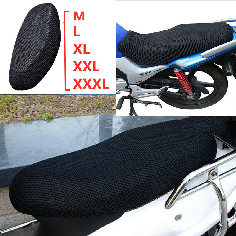Capa de assento da motocicleta respirável verão fresco favo de mel design ventilação antiderrapante moto scooter almofada protetor