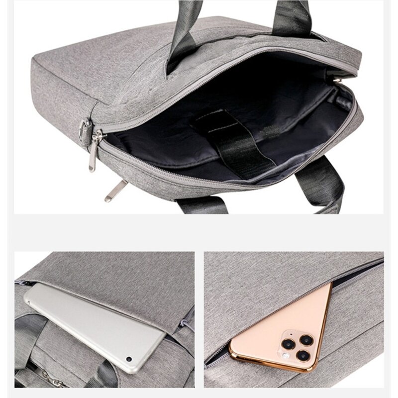 Чехол для переноски ноутбука, деловая сумка для ноутбука 15,6 дюйма, портативная сумка через плечо с защитой от брызг, сумка