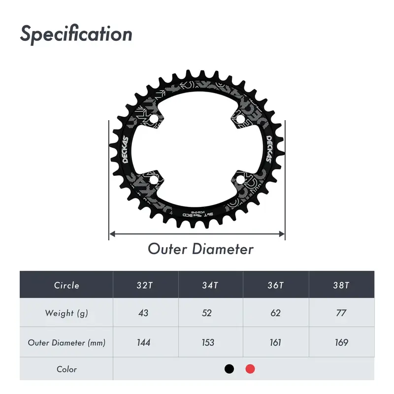 Deckas-plato ovalado para bicicleta de ciclismo, placa dentada 96bcd, 32T, 34T, 36T, 38 dientes, 96 BCD, para M7000, M8000, M9000