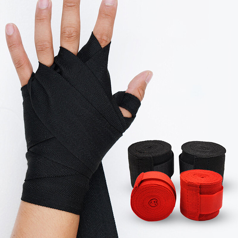 Bandage de boxe en coton avec protège-poignets, mitaines d'entraînement, gants de compétition, muay-thaï, sport, déclinaison, 2.5m