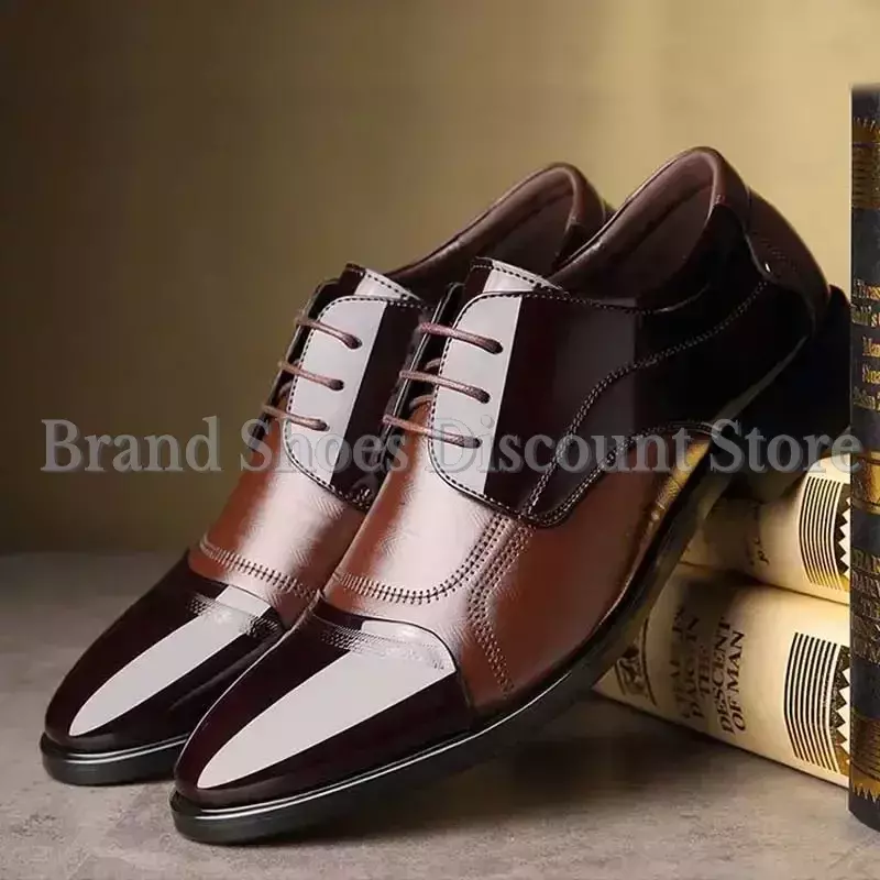 Luxury OXford Shoes Men Breathable Leather Shoes Rubber Formal Dress Shoe Male Office Party Wedding Shoes Mocassins Business