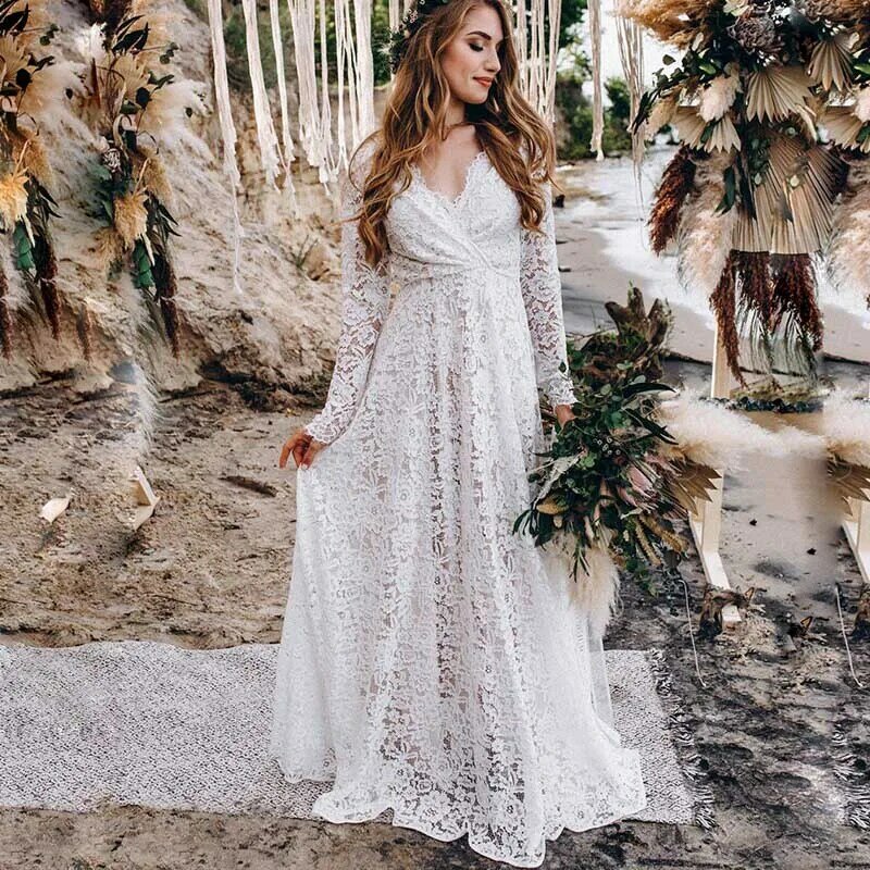 Pregnant Woman Evening Dress for Baby Shower Outfit Maternity Shooting Dresses Photography Elegant Ladies White Lace Maxi Robe
