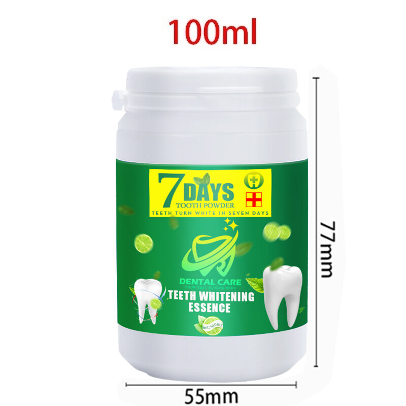 Pó branqueador de dentes para remoção de placas, creme dental, respiração fresca, higiene oral, ferramentas de cuidados dentários, 120ml