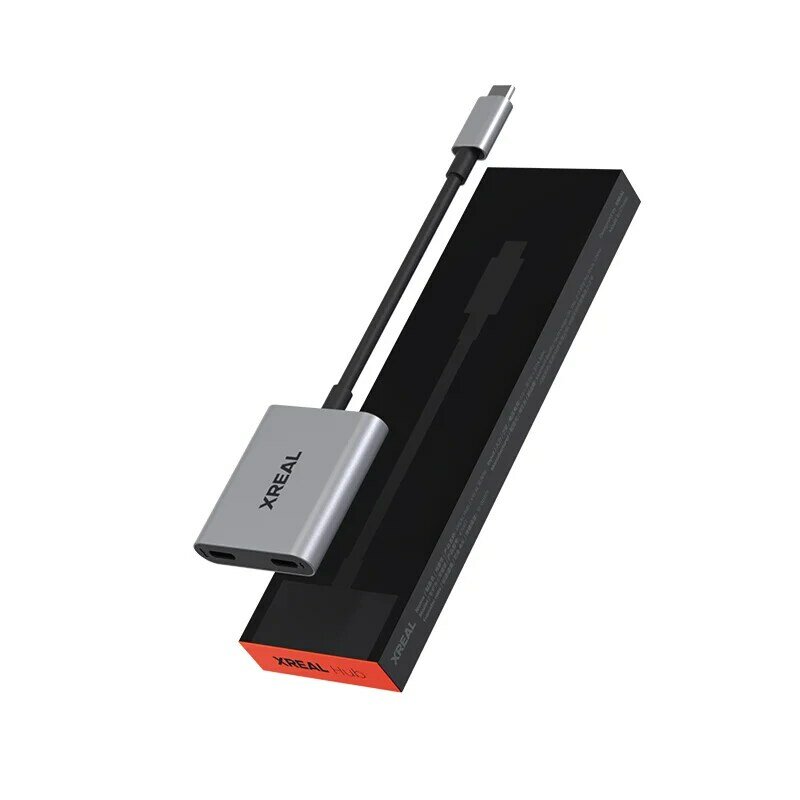 XREAL Hub USB-C 120hz 2in 1, adaptor pengisian daya Cepat PD untuk XREAL AIR/AIR2 kacamata Switch PS4 PS5 konverter