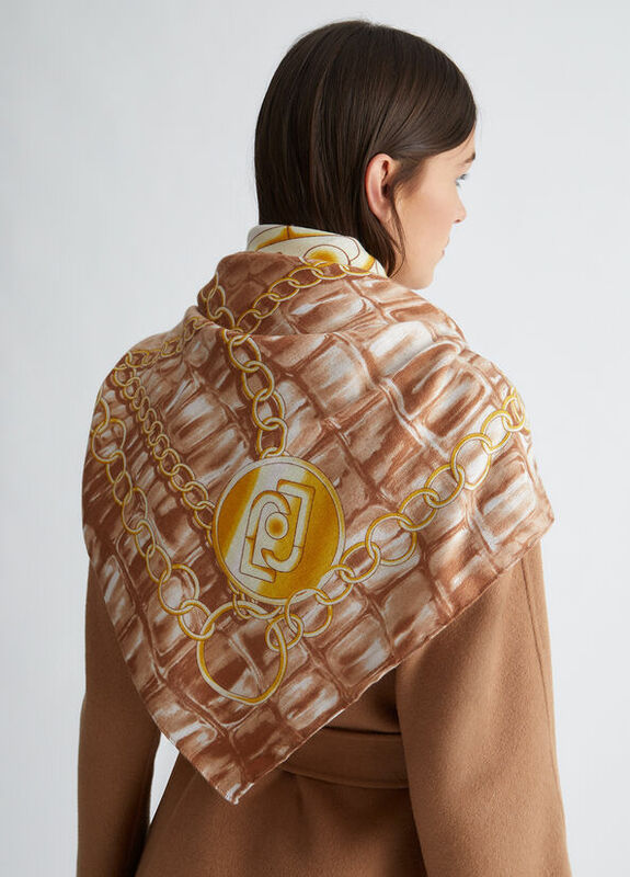 Liu jo-女性の大きな正方形の暖かいショール、秋と冬のスカーフ、輸出イタリアのファッション、新しい、2023