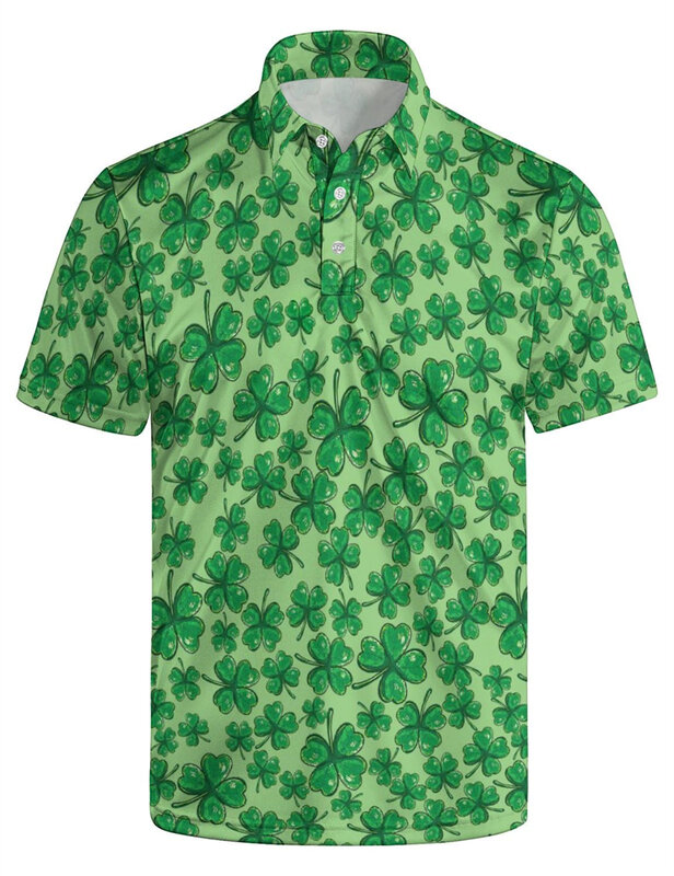 Футболка-поло мужская с коротким рукавом, модная рубашка-поло с 3D рисунком Гаваи, повседневная одежда, лето