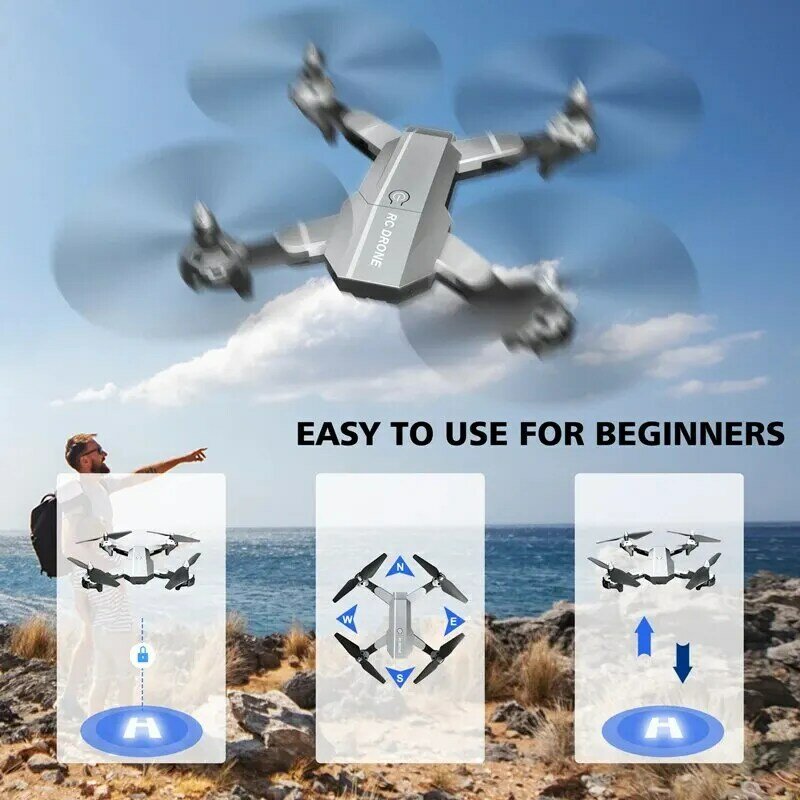 CK-01 Mini Drone 4K HD Camera WiFi FPV Aerial Photography Fixed Height Remote Control Airplane Foldable Quadcopter Dron for Kids