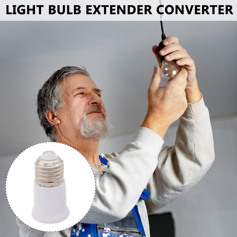 10 Stück Lampen fassung Konverter Glühbirne Sockel Verlängerung Extender E27 Kunststoff Adapter Verlängerungen