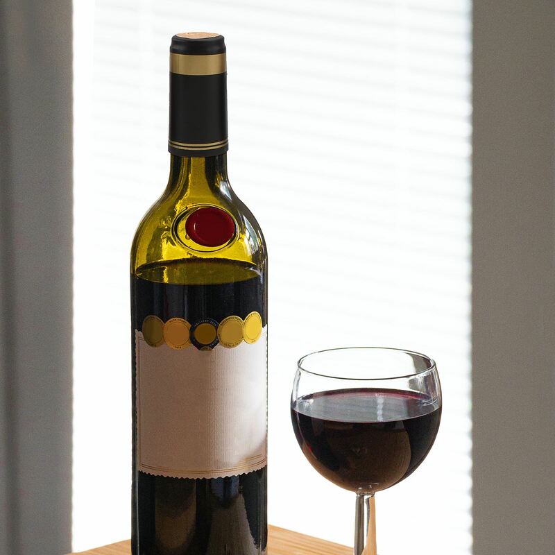 Botol anggur kapsul, 100 buah botol anggur Kapsul pengecil panas anggur dapat menyusut tutup Film pembungkus untuk botol mulut lurus