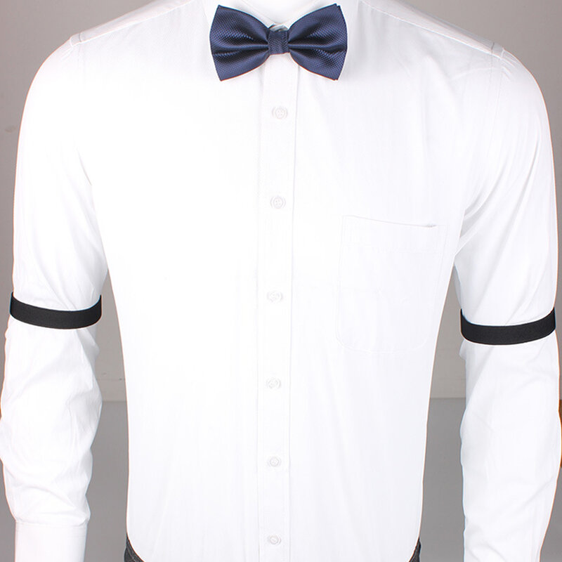 Elastic Armband camisa manga titular para homens e mulheres, ajustável braço algemas bandas, casamento festa vestuário acessórios, moda, 2pcs