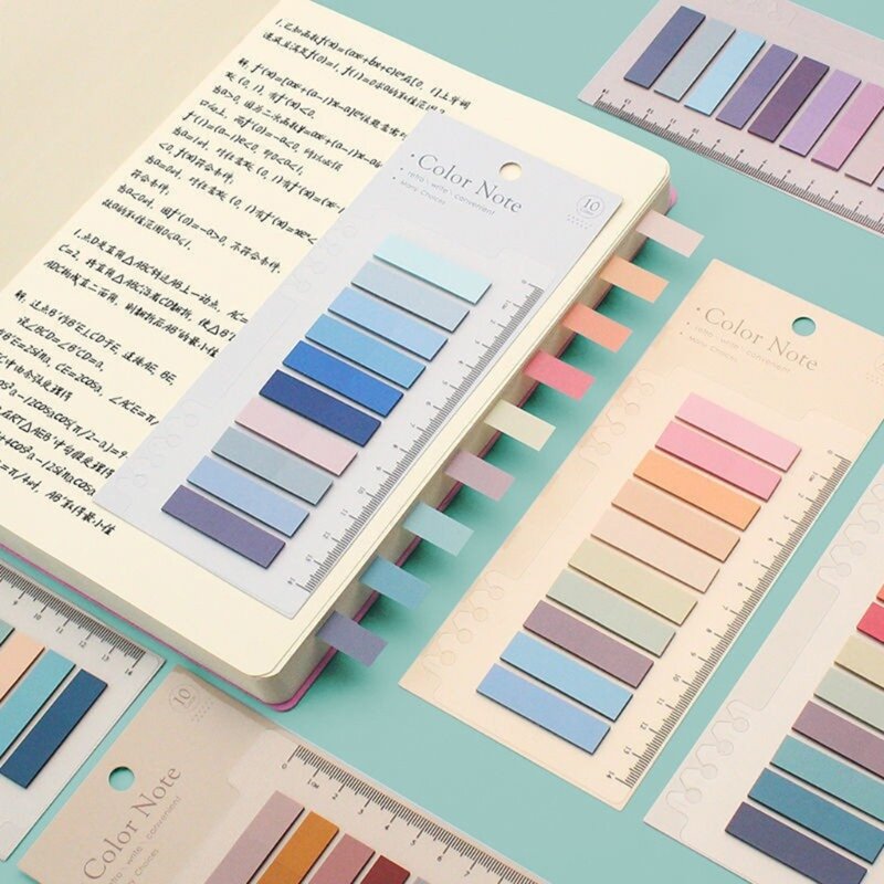 Stück 4er-Pack repositionierbare Buchregister-Flaggen, selbstklebende Seitenmarkierung, transparente Indexe, selbstklebende