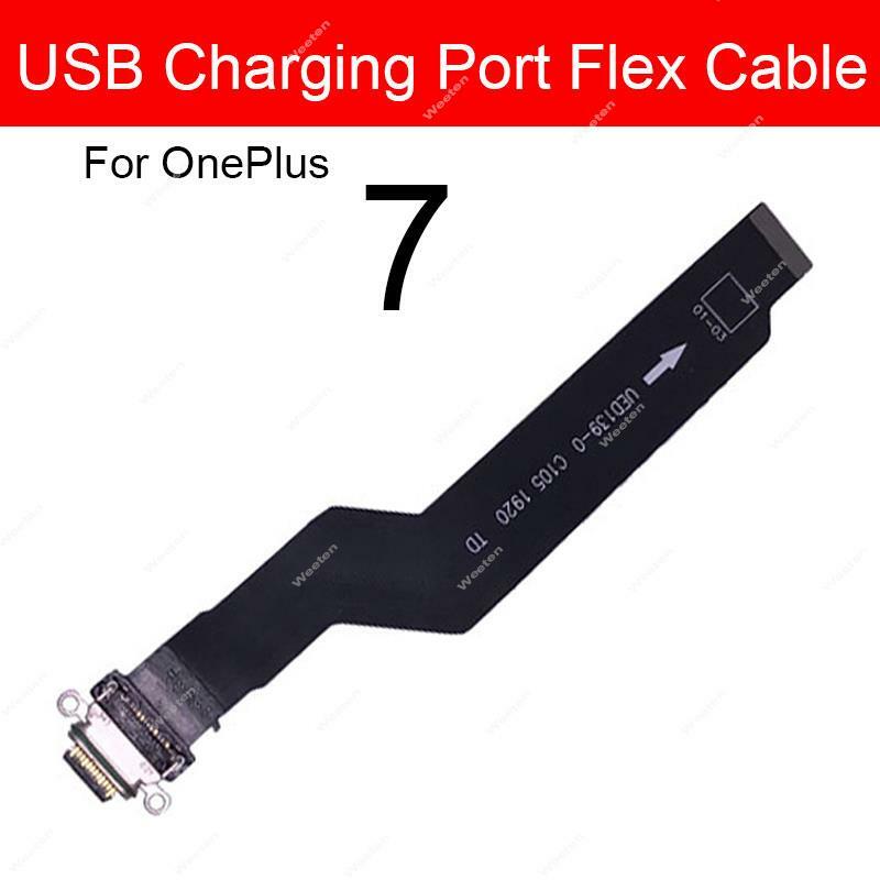 USB ชาร์จ Port Connector สายเคเบิล Flex สำหรับ Oneplus One Plus 1 + 7 8 7T 8T 9RT 7Pro 8Pro 9Pro USB Charger Type C Dock โมดูลชิ้นส่วน