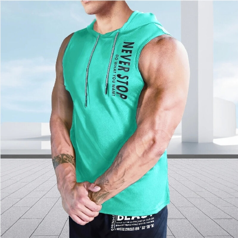 Camiseta de talla grande para hombre, camisa inferior sin mangas para Fitness, chaleco de culturismo muscular, nueva ropa deportiva de verano