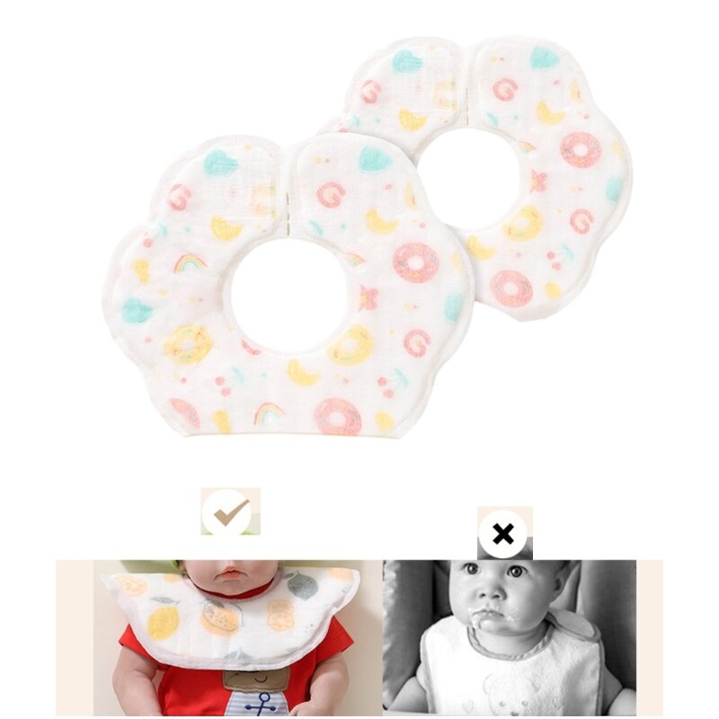 Bavoirs jetables pour bébé, 20 pièces/lot, imprimé dessin animé, serviette dentition, QX2D