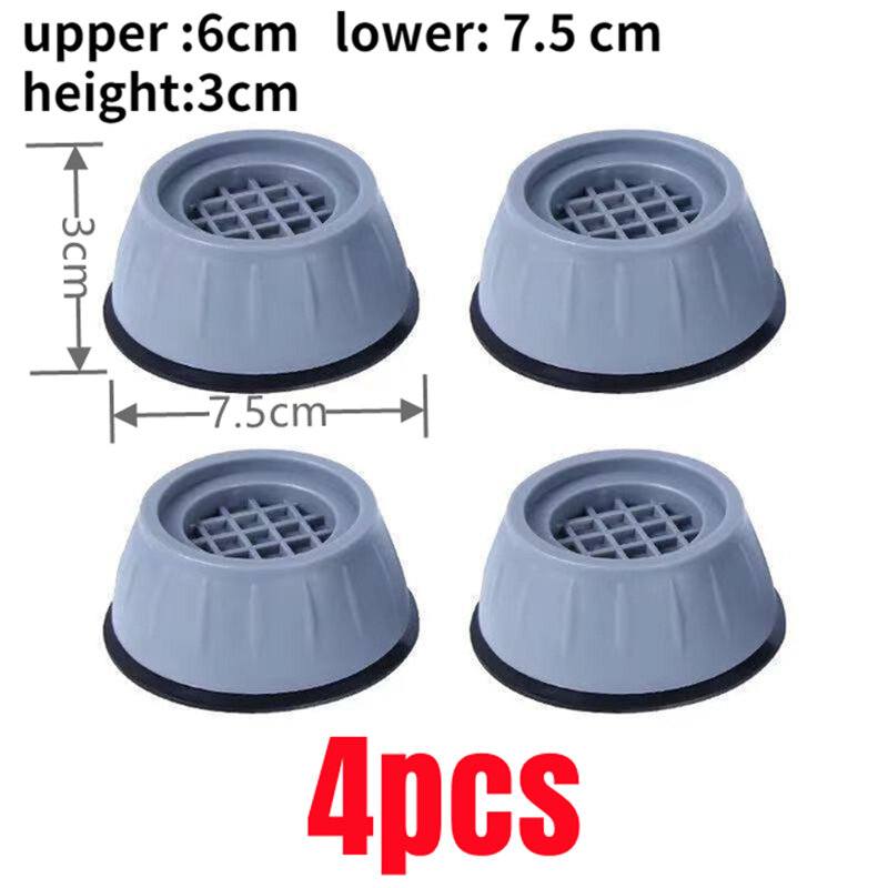 4Pcs Washing Machine Feet Pads Anti Vibration Non Slip Elasticity Rubber Mat Refrigerator Floor Furniture Prote Shock Proof Pad
