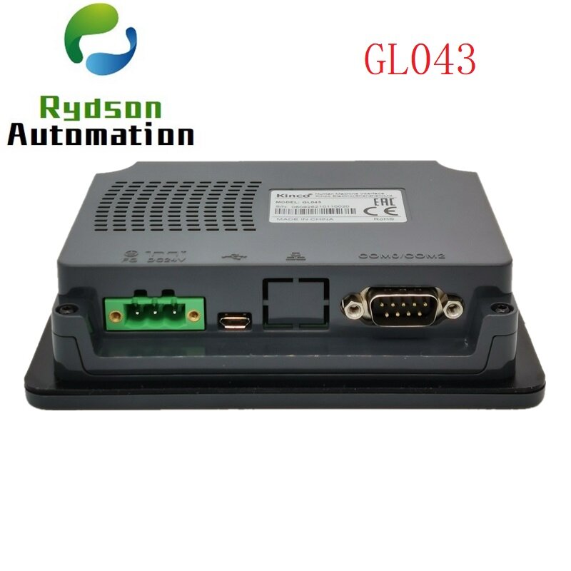 Kinco Automation 시리즈 터치 스크린, HMI GL043E GL043 프리스케일 산업용 CPU, 클록 속도 800MHz, 4.3 인치