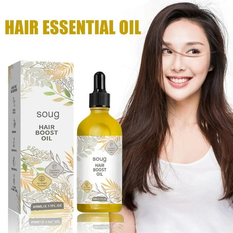 Aceite Natural de 60ml, reparador denso, nutritivo y suave para el cabello, esencial, Anti hidratante, aceite para pérdida r, U0C8