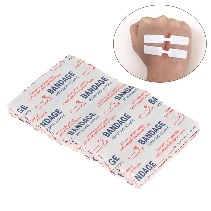 Borboleta adesivo band-aid, fechamento ferida, ataduras de emergência, impermeável, 10pcs