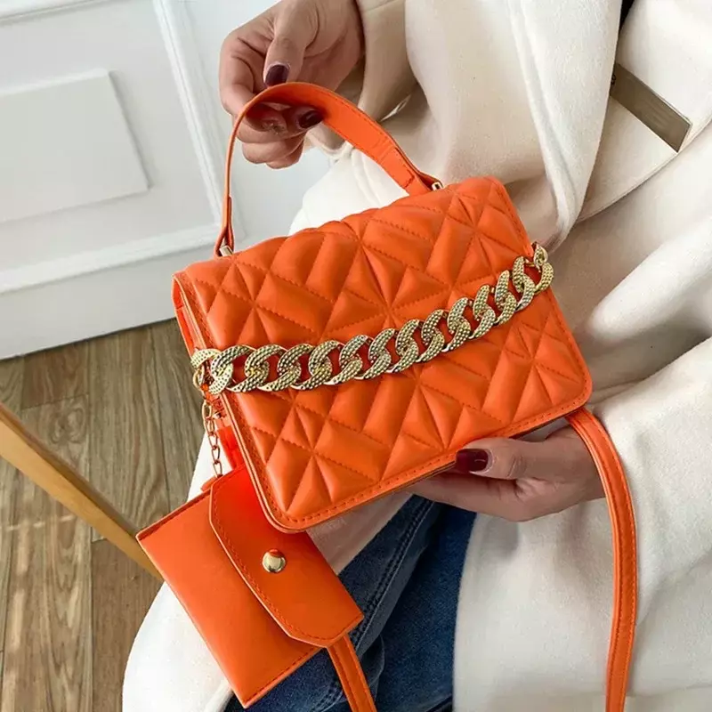 TOUB08  Luxury Handbags Designer Women Shoulder Bag Fashion Plaid Pu Leather Crossbody Bags With Coin Purses
