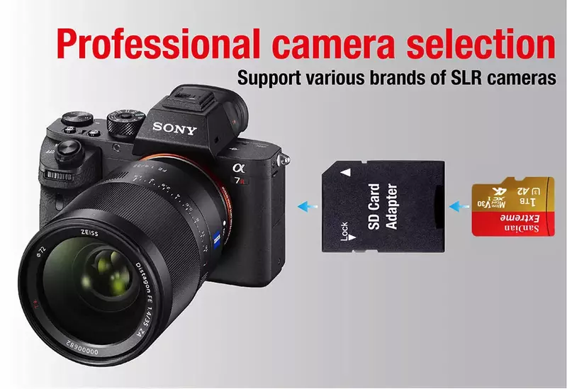 بطاقة SD صغيرة أصلية لكاميرات الهواتف ، بطاقات فلاش عالية السرعة ، بطاقة TF لـ MP3 ، مشغل MP4 ، موري جي بي ، مليون جي بي ، 1