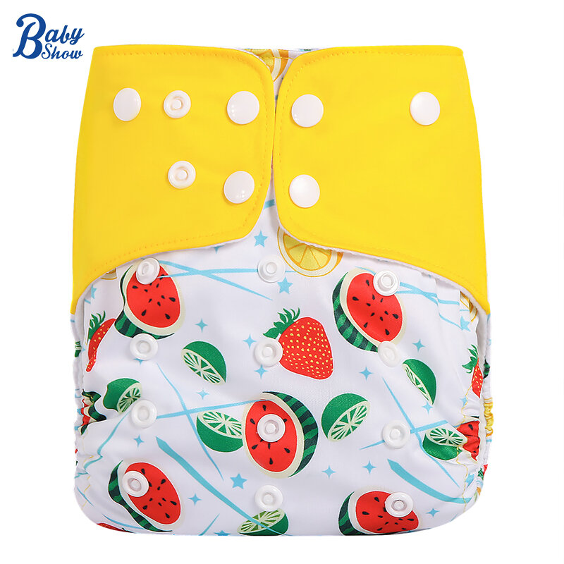 Babyshow Eco-friendly Reusable Diapers Breathable Adjustable Ecological Baby Diapers Suede Nappy Diaper for 3-15kg Babies