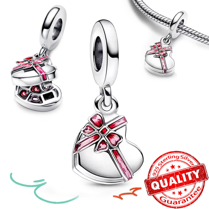New 925 Sterling Silver Mom Heart Charm Fit Pandora Bracelet Eternal Family Charm Elegant Fine Jewelry Thanksgiving Gift