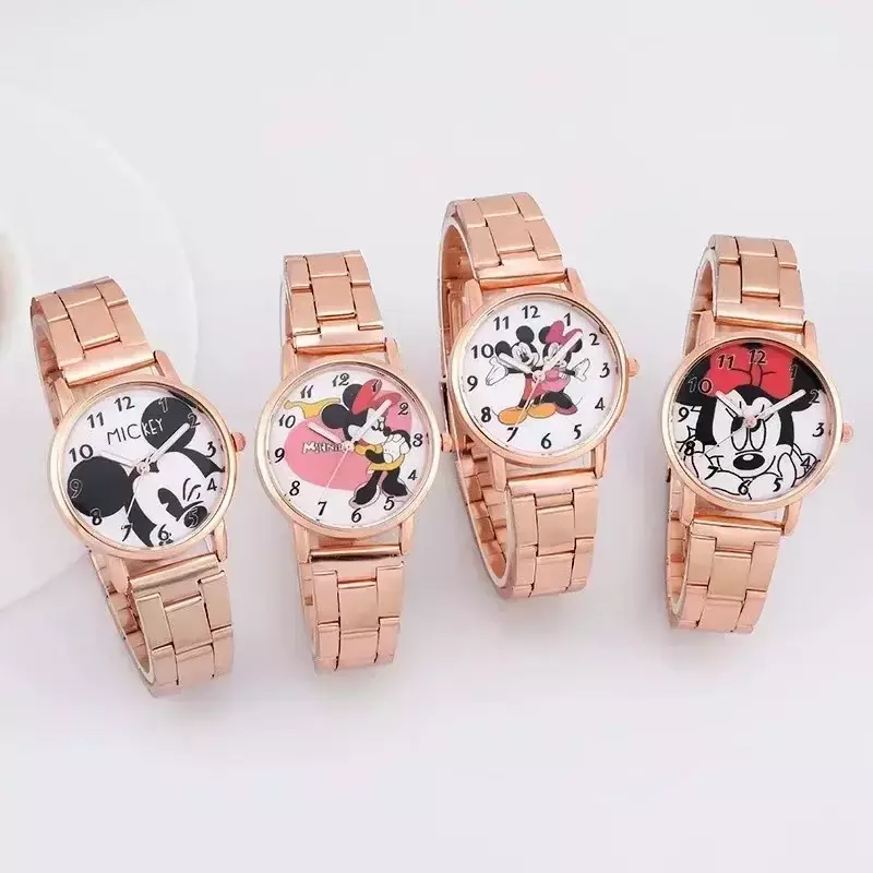 Disney Mickey Minnie Iron Belt Quartz Movement Children's Outdoor Kids Watch Relógio reloj inteligente para niños
