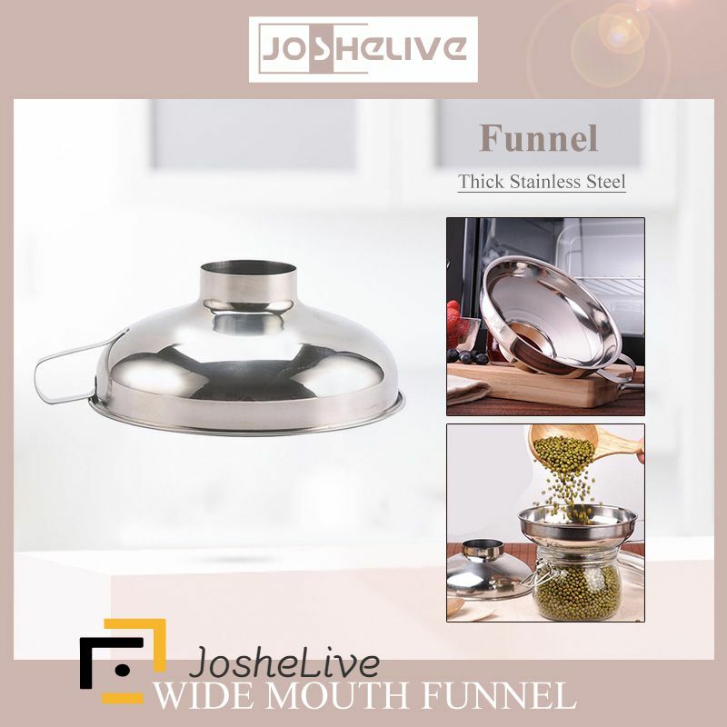 Stainless Steel Wide Mouth Funnel Multi-function Jam Salad Dressing Funnel Cans Funnel Pour Oil Wine Funnel Kitchen Accessories