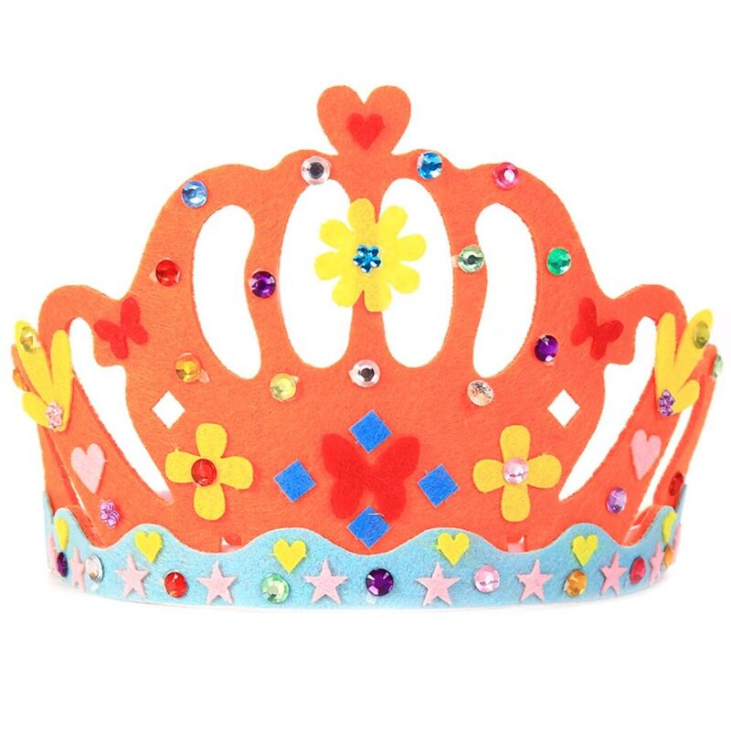 Vliesstoff Kinder DIY Kunst Hüte Handwerk pädagogische Prinzessin Schmetterling Hut Blume Montessori Königin Krone Kopfband