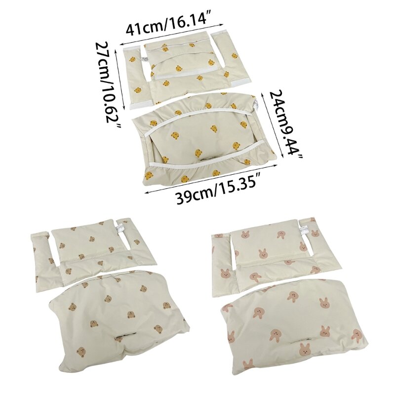 Upgraded High Chair Cushion Baby High Chair Seat Cushion Liner Mat Pad Breathable Cute Pattern Design for Girls Boys