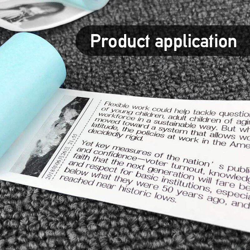 3 Rollen Voor Peripage A6 Thermische Printer Papieren Etiket Sticker Papier Fotopapier Printer Draagbare Zakprinter Zelfklevende Etikettering