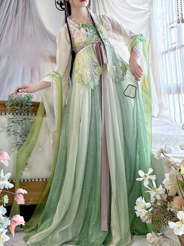 Women's Han Chinese Clothing Chest Elements Autumn Hanfu Daily Elegant Fairy