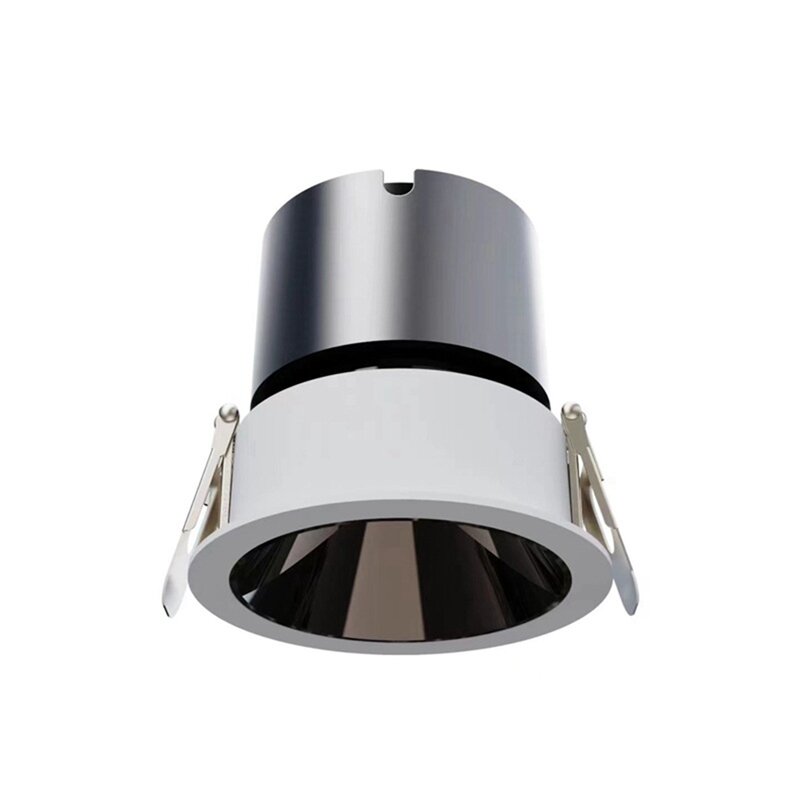 Refletor LED Anti-Refletor, Luz embutida regulável, Alumínio 7W, Sala de jantar, Loja, Escritório, Iluminação do quarto, 1 conjunto, 3500K
