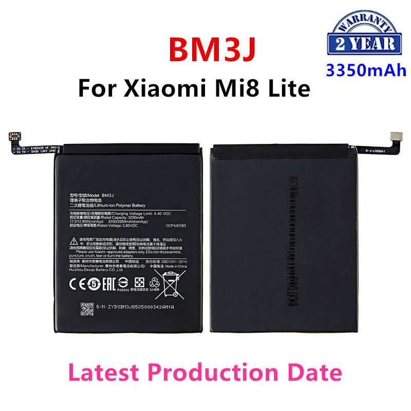 Batería BM3J de 3350mAh para Xiaomi 8 Lite MI8 Lite BM3J, repuesto de teléfono de alta calidad, herramientas, novedad