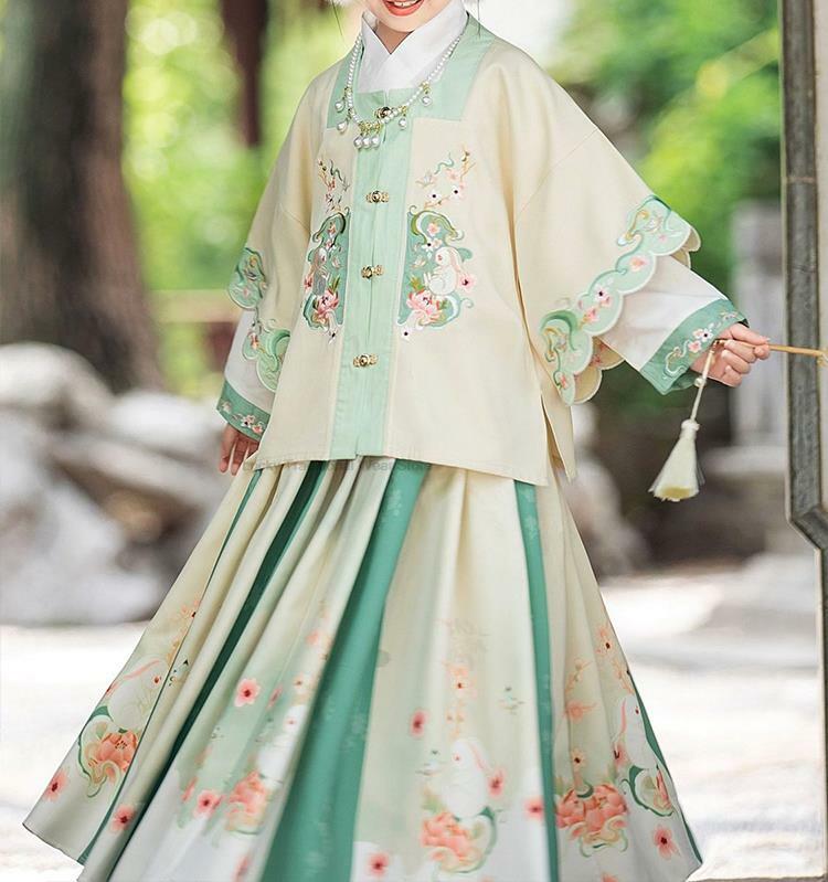 Traditional Chinese Hanfu Outfit Ancient Princess Folk Dance Stage Costumes Oriental Girl Vintage Cosplay Hanfu Dress Set