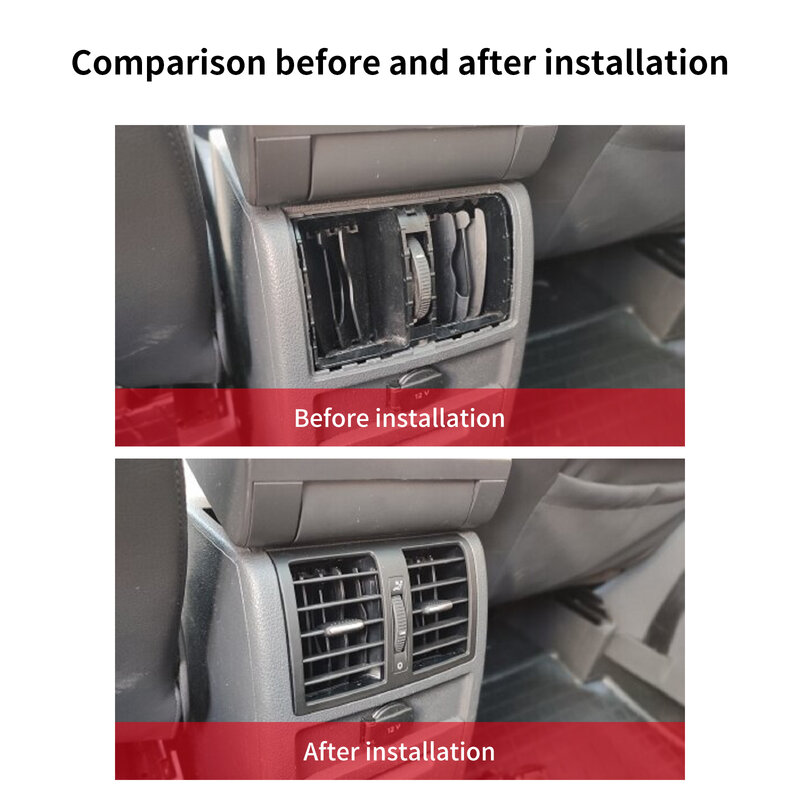 Ar condicionado traseiro AC ventilação, apto para VW Touran, Caddy 2004, 2005, 2008, 2011, 2012, 2013, 2014, 2015, 1TD819203A