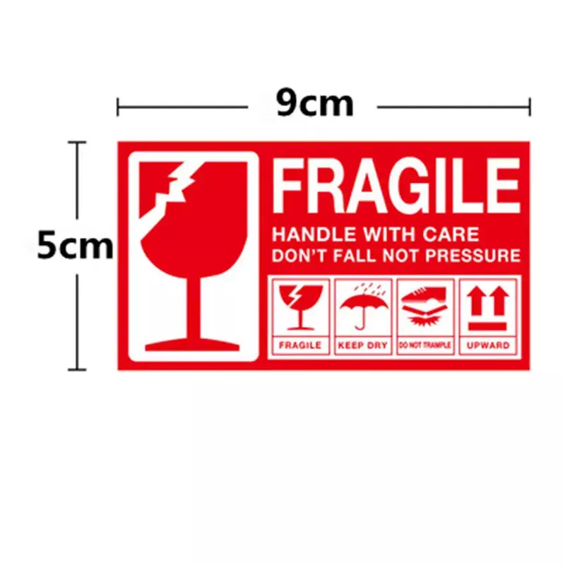 50PCS Fragile Stickers The Goods Please Handle With Care Warning Labels DIY Supplies