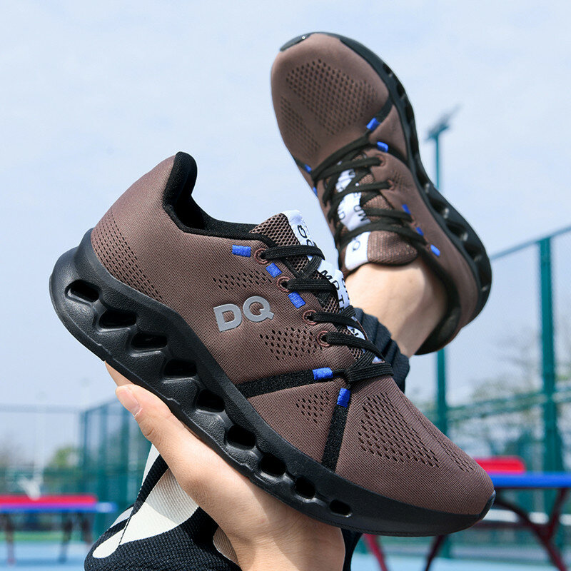 أحذية ركض خفيفة للغاية شبكية هوائية ، أحذية رياضية بتصميم العلامة التجارية ، توسيد ناعم ، أحذية رياضية للركض ، أحذية لياقة بدنية جيدة التهوية