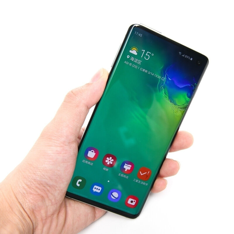 Samsung-teléfono inteligente Galaxy S10 G973U1 4G, smartphone Original con pantalla de 6,1 pulgadas, 8GB de RAM, 128GB de ROM, reconocimiento de huella dactilar, NFC, Snapdragon 855, Octa Core
