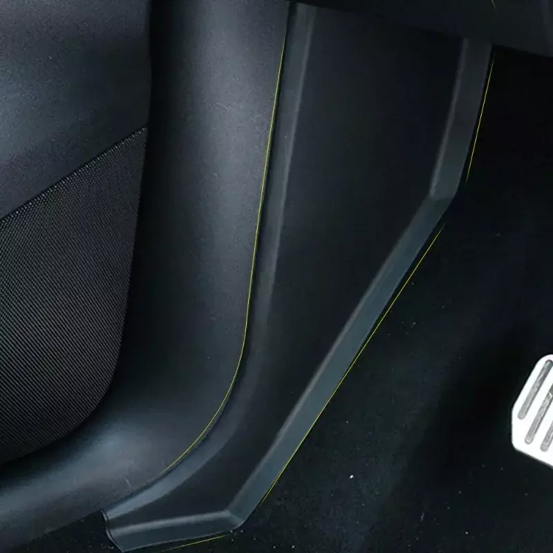 Almohadilla antipatadas para Tesla Model Y 2021-2023, protectores laterales de Pedal de descanso de puerta delantera, Protector de pegatina, cubierta de protección, Modely HW4.0 2024