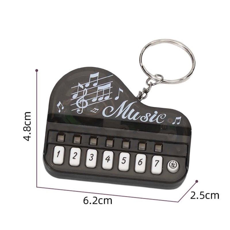Fashion Electronic Finger Piano Keychain Toy Portable Musical Instrument Toy Piano Keychain for Home Office Traveling