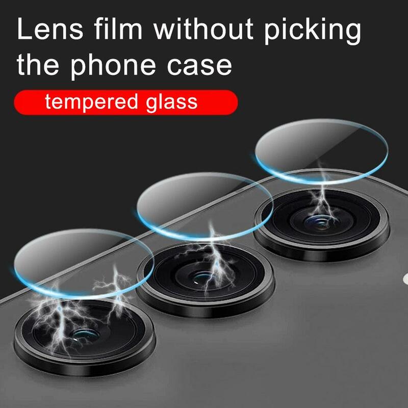 Protetores de câmera do telefone móvel para samsung galaxy s23 plus ultra, vidro temperado, filme de lente transparente, protetor, z4e5