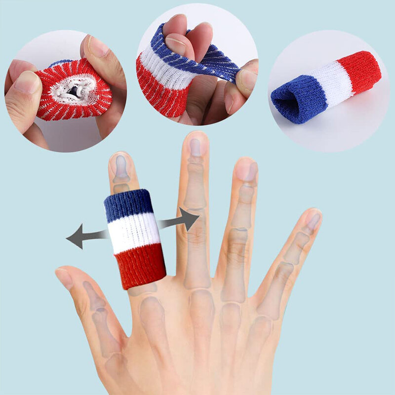10Pcs/set Golf Basketball Elastic Finger Protector Gloves Sleeves Support Arthritis Sports Aid Outdoor Accessories